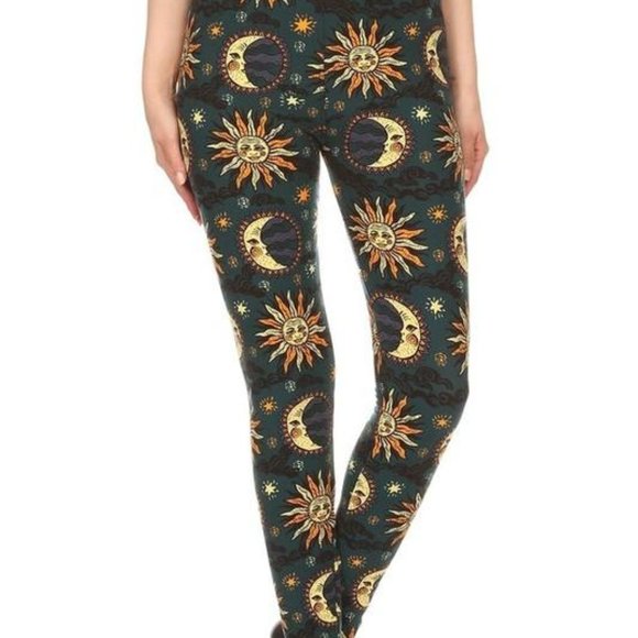 Sun & Moon Celestial Astrology Leggings Killstar - Picture 3 of 3